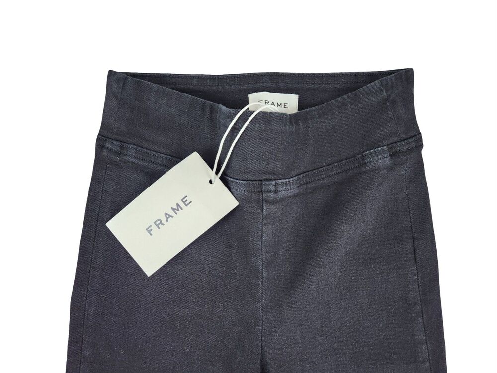 Frame Jet Set Crop Mini Boot Black Pull-on Stretchy Jeans size 0 NWT - Picture 3 of 8